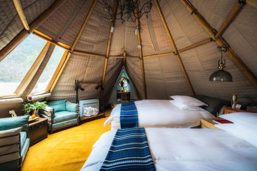 Discover the unique charm of Louis Vuitton Yurt in the snowy St