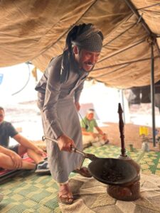 Arabic coffee at Feynan Ecolodge