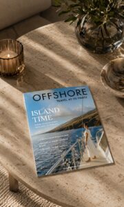 Offshore Travel Magazine tabletop mockup